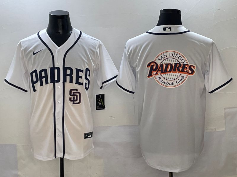 Men 2025 San Diego Padres Blank White Game Nike MLB Jersey style 21->san diego padres->MLB Jersey